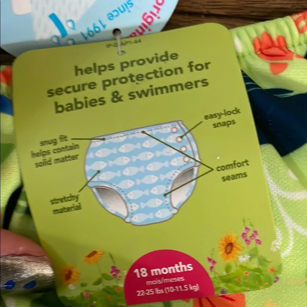 NWT i play. Green and Blue Diaper Cover with Sea Life Design
